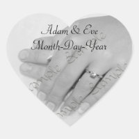 Heart Shaped • Wedding Keepsake Sticker