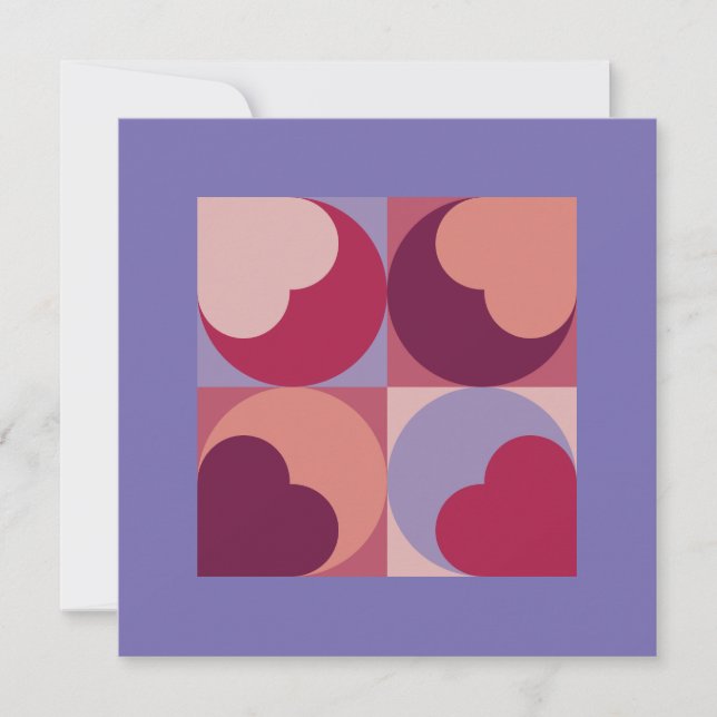 Heart Shapes Invitation (Front)
