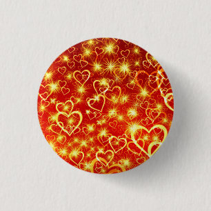 Heart Shapes Pattern-25622 3 Cm Round Badge