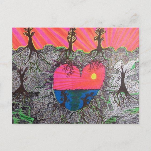 Heart shapes postcard (Front)