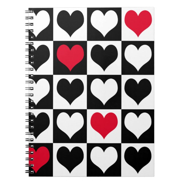 Heart shapes spiral notebook (Front)