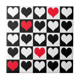 Heart shapes tile