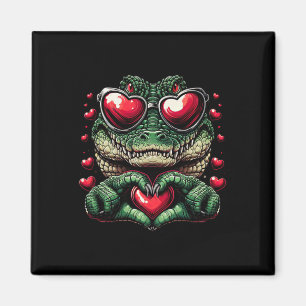 Heart Sign Hand Crocodile Mens Womens Crocodile Va Magnet