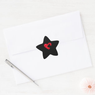 Heart Silhouette Valentines Day French Bulldog Gif Star Sticker