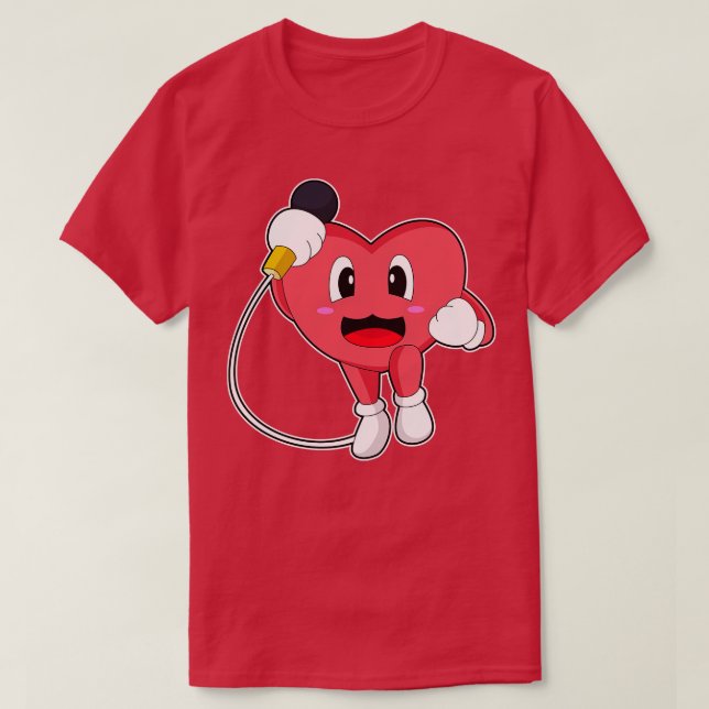 Heart Singer Microphone Music T-Shirt (Design Front)