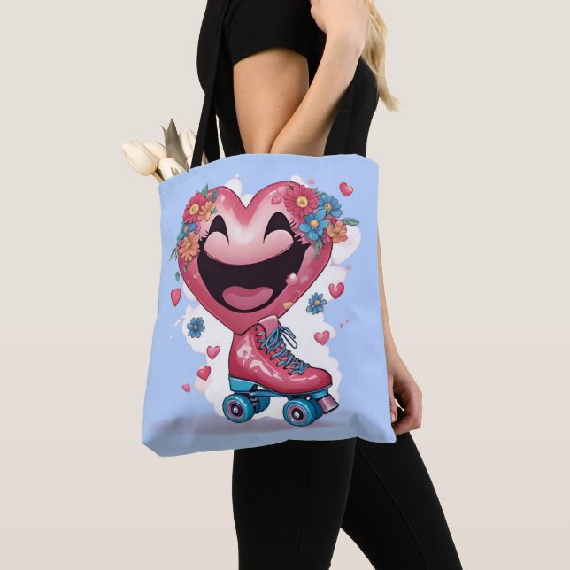 heart skater tote bag (Close Up)
