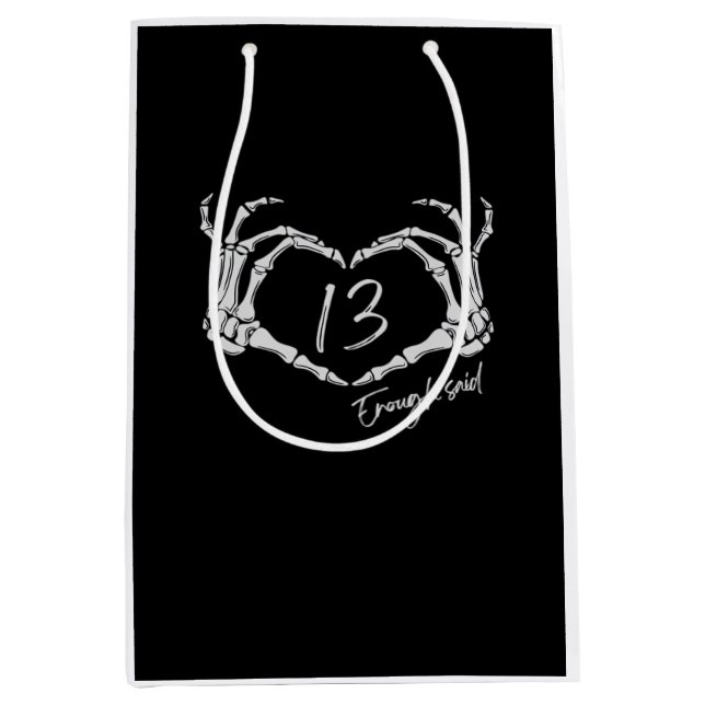 Heart Skeleton Hand Classic Medium Gift Bag (Front)