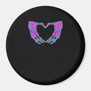Heart Skeleton Hands Halloween Pastel Goth Eyeball Magnet