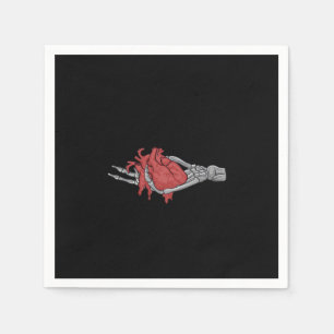 Heart Skeleton Hands Napkin