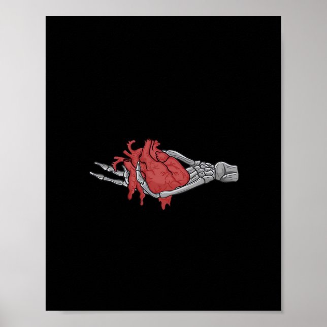 Heart Skeleton Hands  Poster (Front)