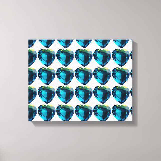 Heart Sky-blue Canvas Print (Front)