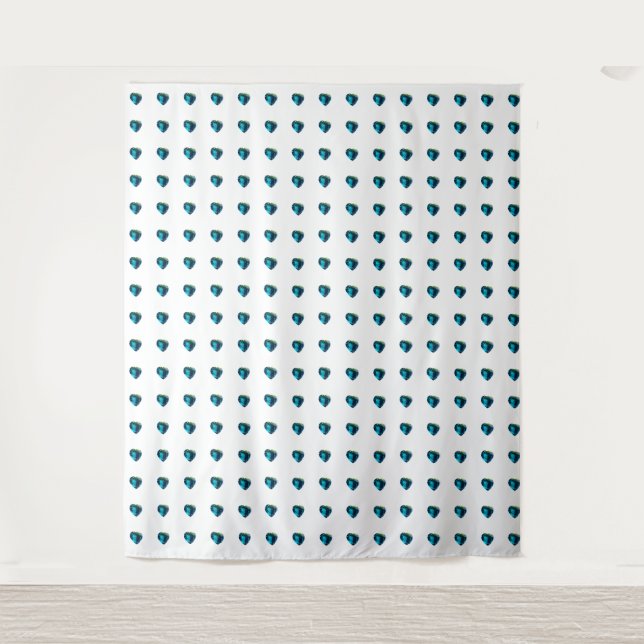 Heart Sky-blue Tapestry (Front)
