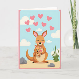 Heart Sky Marsupial Love Card