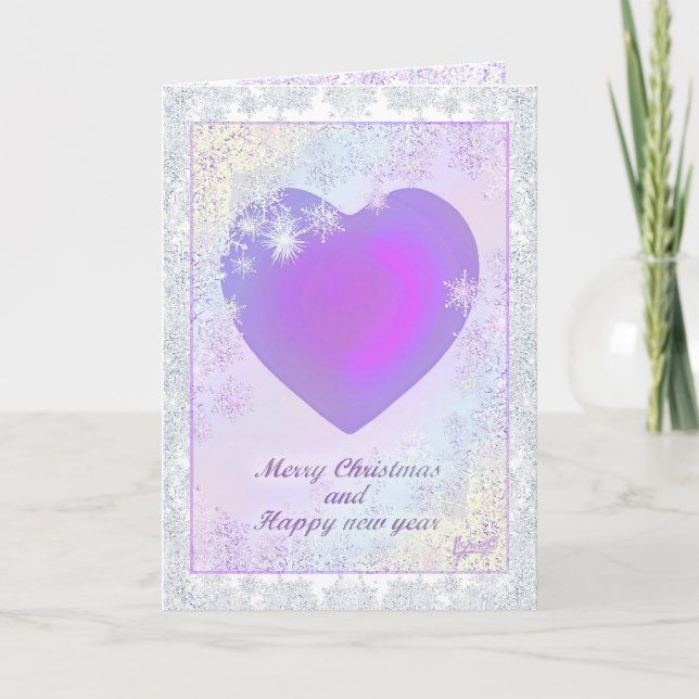 heart & snow christmas card (Front)