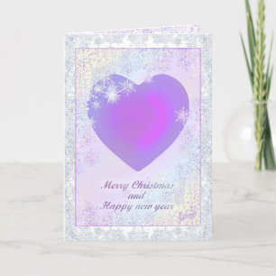 heart & snow christmas card