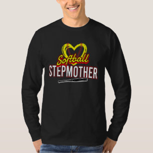 Heart Softball Stepmother Softball Sport Family T-Shirt