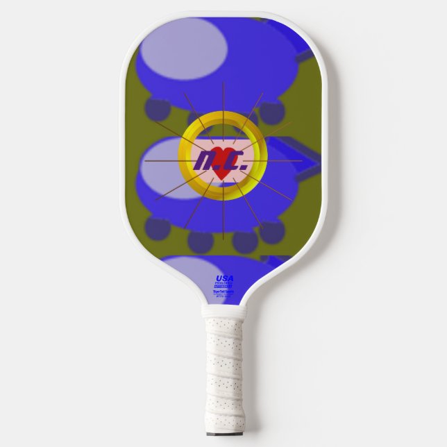 Heart Spaceship Modern Pickleball Paddle (Front)