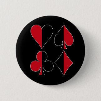Heart Spade Diamond Club 6 Cm Round Badge