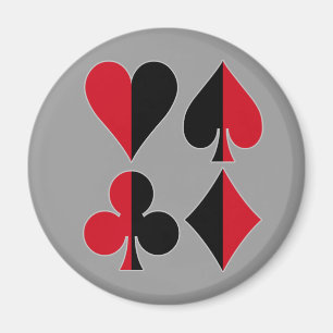 Heart Spade Diamond Club Magnet