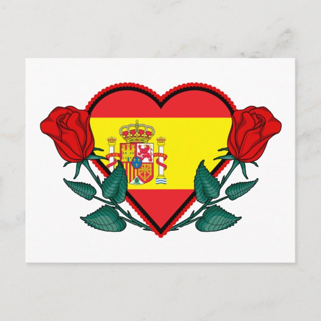 Heart Spain Postcard (Front)