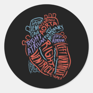 Heart Specialist Anatomy Doctor Medical Biology Classic Round Sticker