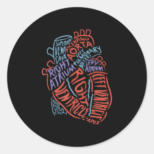 Heart Specialist Anatomy Doctor Medical Biology Classic Round Sticker