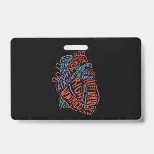 Heart Specialist Anatomy Doctor Medical Biology ID Badge