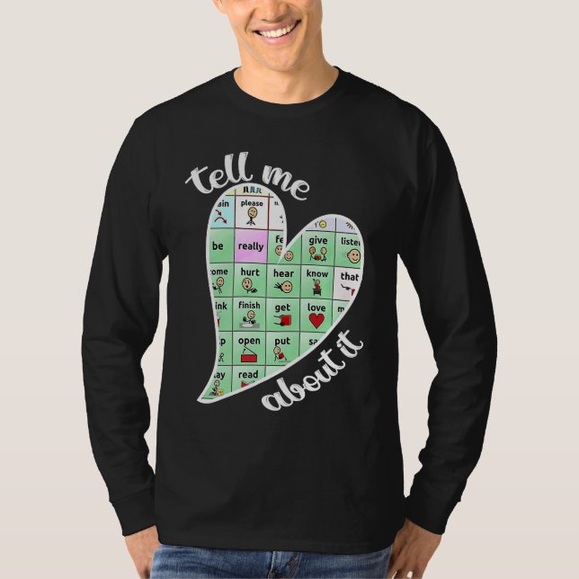 Heart Speech Language Pathologist Words Matter Spe T-Shirt (Front)