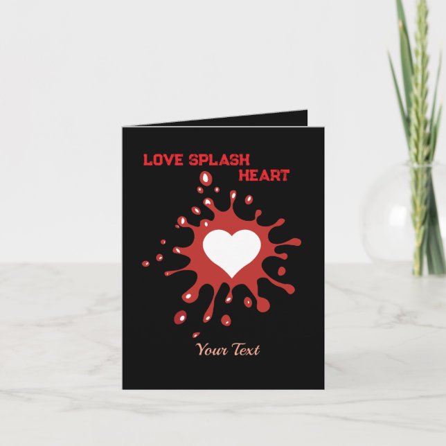 Heart Splash Art – Creative Love Expression Design Card (Front)