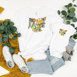 Heart Splatter Mama Mini Butterflies Customisable Baby Bodysuit