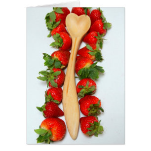 Heart Spoon with Strawberries