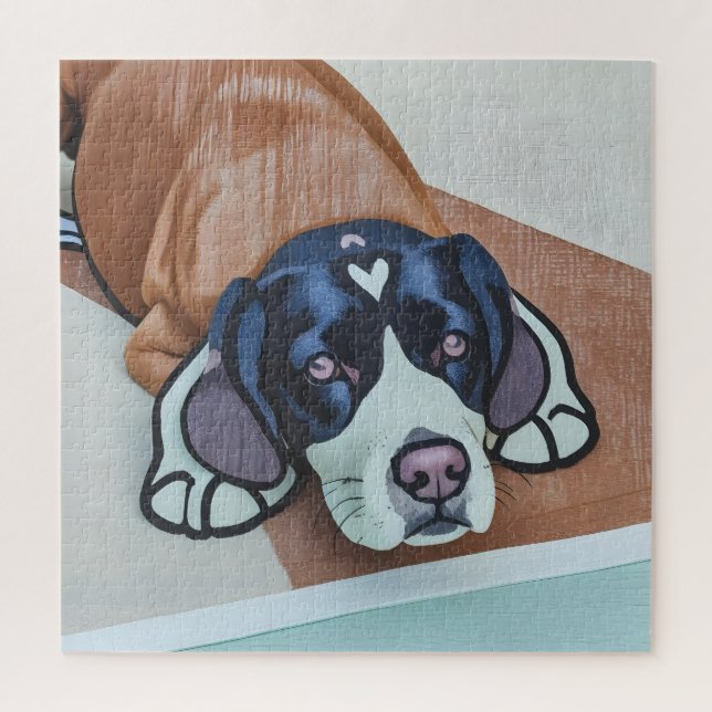 Heart Spot Puppy Art Puzzle (Vertical)