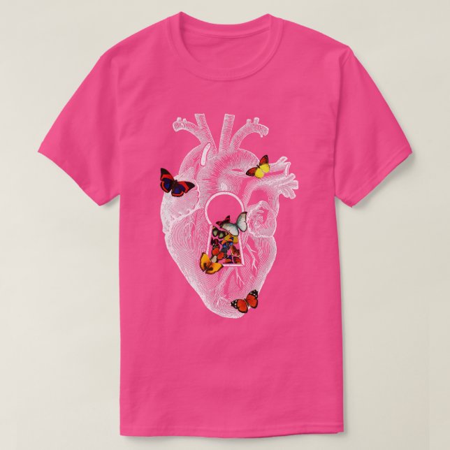Heart Spring Butterfly Mothers Day by Tobe Fonseca T-Shirt (Design Front)
