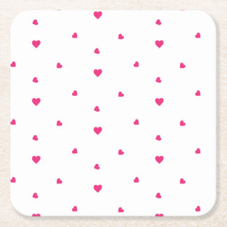 heart square paper coaster