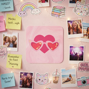 Heart Square Sticker