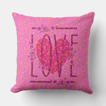 Heart & Stars Floral Love Text Cute Pink & Girly