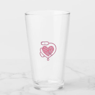 Heart Stethoscope Medical Love Vector Shirt Design Glass