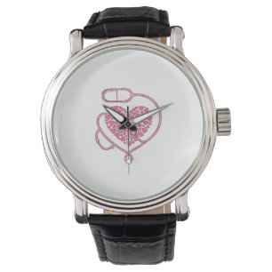 Heart Stethoscope Medical Love Vector Shirt Design Watch