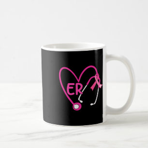 Heart Stethoscope Pink Ribbon Breast Cancer Er Nur Coffee Mug