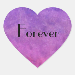 heart sticker foreve purple