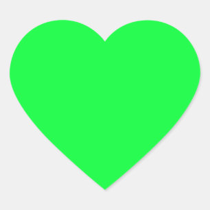 Heart Sticker Neon color Green template