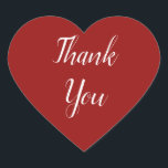 Heart Stickers, Glossy, Small, 1½ inch (sheet of 2 Heart Sticker<br><div class="desc">Heart Stickers,  Glossy,  Small,  1½ inch (sheet of 20)
Thank You Design
Personalise if you wish with your own text.</div>