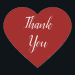 Heart Stickers, Glossy, Small, 1½ inch (sheet of 2 Sticker<br><div class="desc">Heart Stickers,  Glossy,  Small,  1½ inch (sheet of 20)
Thank You Design
Personalise if you wish with your own text.</div>