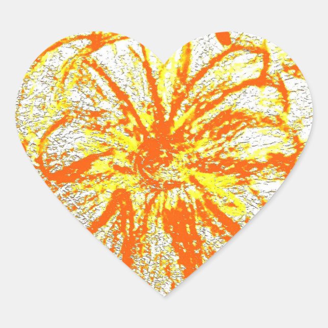 Heart Stickers Yellow Gerbera (Front)