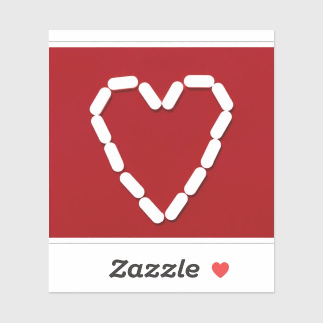 Heart. Stop depression. Custom-Cut Vinyl Sticker (Sheet)