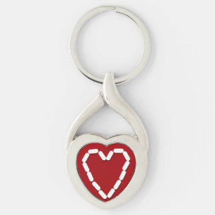 Heart. Stop depression. Metal Keychain
