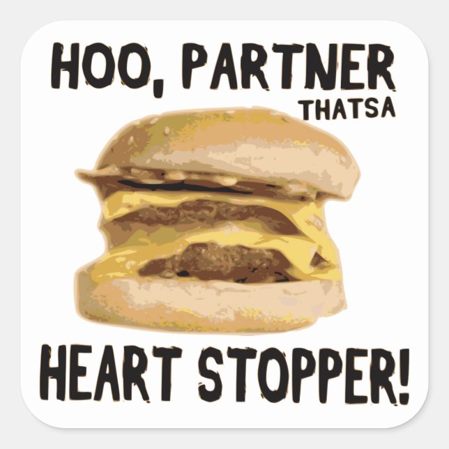 Heart Stopper Square Sticker (Front)