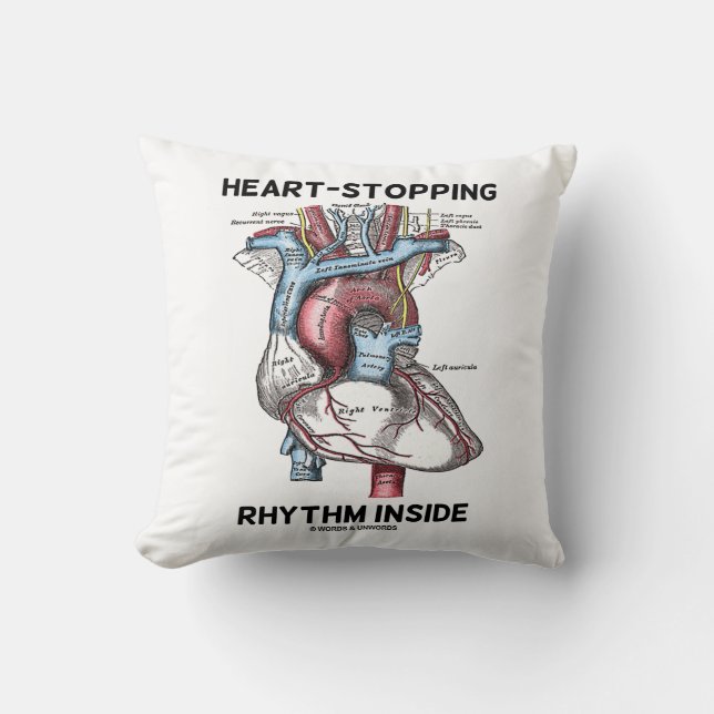Heart-Stopping Rhythm Inside Anatomical Heart Cushion (Front)