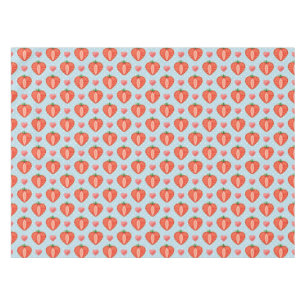 Heart Strawberries with Polka Dots And Hearts Tablecloth