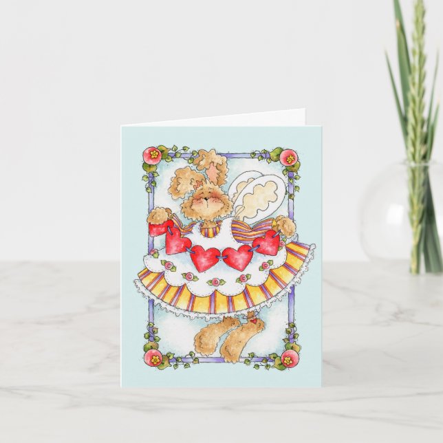 Heart String Bunny - Valentine Card (Front)
